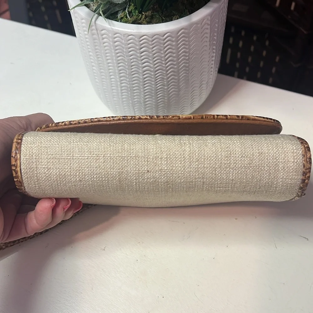 Coldwater Creek Purse Wallet Cross Body Bag Card Organizer Tan Brown - Picture 10 of 12